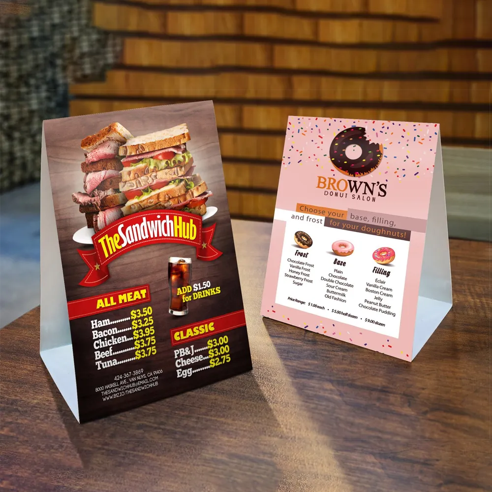 Table Tent Customizable How to Customise Table Tents?