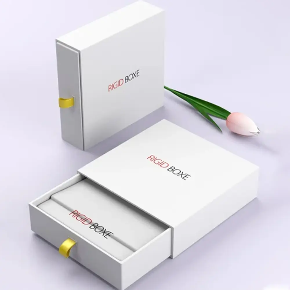 Custom White Rigid Gift Packaging Boxes Wholesale