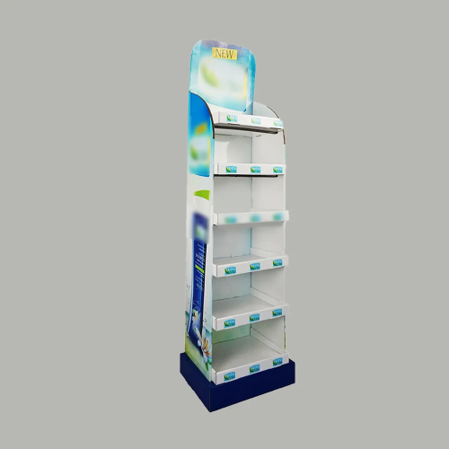 Blue and White Six-Shelf Display.webp