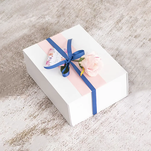 Custom White Rigid Gift Boxes Wholesale