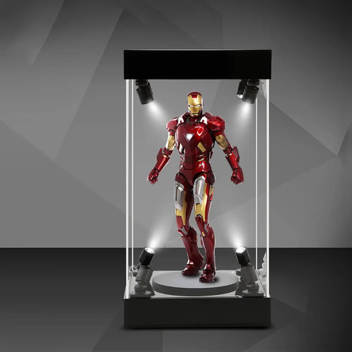 Custom Acrylic LED Light Rear Mirror Rotating Figure Case.webp