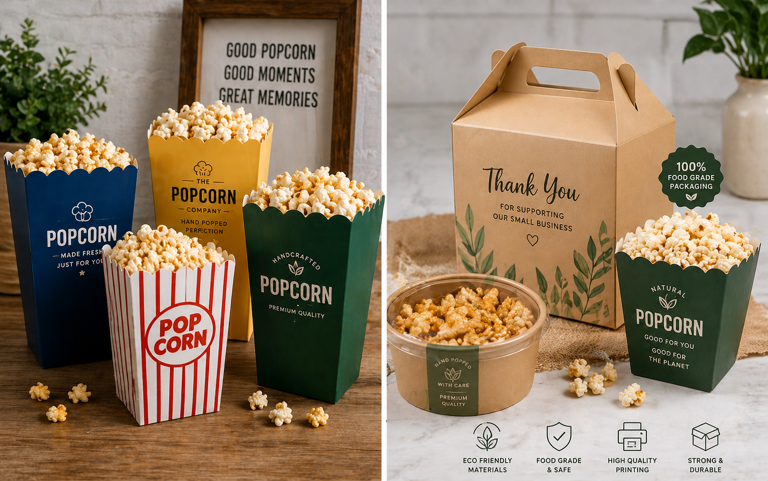 A popcorn chicken snack box served in an unbranded carton feels like fast food